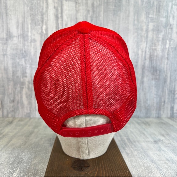 Vintage Cummins Snapback Trucker Hat Cap Corduroy Red Adjustable - Picture 7 of 12